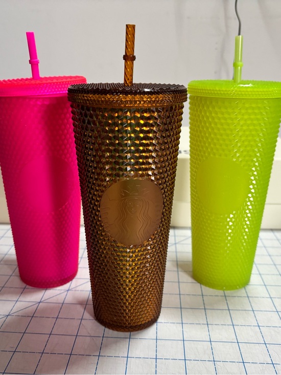 Starbucks Other - Starbucks Studded Tumbler Bundle | Pink + Copper + Glow in the Dark